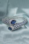 Buy_Vivinia By Vidhi Mehra_Silver Plated Stones Embellished Kada _at_Aza_Fashions