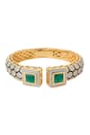 Shop_Vivinia By Vidhi Mehra_Multi Color Gemstones, Florence Embellished Kada _at_Aza_Fashions