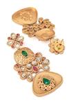 Vivinia By Vidhi Mehra_Multi Color Stones Isvaraah Embellished Earrings _Online_at_Aza_Fashions
