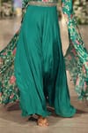 Basanti - Kapde Aur Koffee_Green Chiffon Sequins, Beads, Embroidery V-neck Jumpsuit _Online_at_Aza_Fashions