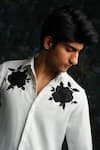 Buy_House Of Koa_White Embroidery Noir Rose Shirt _Online_at_Aza_Fashions