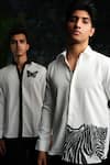 Buy_House Of Koa_White Crepe Embroidery Zira Print Shirt _Online_at_Aza_Fashions