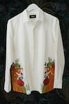 Buy_House Of Koa_White Crepe Embroidery Jungle Whisper Shirt _Online_at_Aza_Fashions