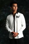 Buy_House Of Koa_White Embroidery Wild Butterfly Shirt _at_Aza_Fashions