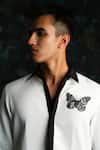 House Of Koa_White Embroidery Wild Butterfly Shirt _Online_at_Aza_Fashions
