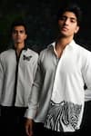 Buy_House Of Koa_White Embroidery Wild Butterfly Shirt _Online_at_Aza_Fashions