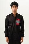 Shop_House Of Koa_Black Embroidery Kong Shirt _at_Aza_Fashions