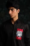 House Of Koa_Black Embroidery Kong Shirt _Online_at_Aza_Fashions