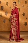 Buy Masaba Red Jacquard Zari Zen Saree With Unstitched Blouse Piece Online at Aza Fashions Buy_Masaba_Red Jacquard Zari Zen Saree With Unstitched Blouse Piece _Online_at_Aza_Fashions