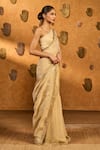 Buy_Masaba_Ivory Tissue, Silk Embroidery, Moon Garden Saree With Unstitched Blouse Piece _Online_at_Aza_Fashions
