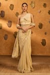 Shop_Masaba_Ivory Tissue, Silk Embroidery, Moon Garden Saree With Unstitched Blouse Piece _Online_at_Aza_Fashions