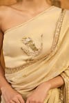 Buy_Masaba_Ivory Tissue, Silk Embroidery, Moon Garden Saree With Unstitched Blouse Piece 