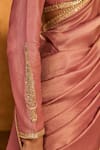 Shop Masaba Mauve Tissue, Silk Embroidery, Moon Garden Saree With Unstitched Blouse Piece Online at Aza Fashions Shop_Masaba_Mauve Tissue, Silk Embroidery, Moon Garden Saree With Unstitched Blouse Piece _Online_at_Aza_Fashions