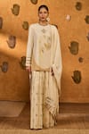 Buy_Masaba_Ivory Silk Foil Printing, Lace, Embroidery, Zari Trinklet Tree Kurta Pant Set _at_Aza_Fashions