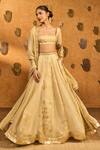 Buy Masaba Ivory Tissue, Silk Embroidery, Gota Patti, Zari, Tassels Sakura Lehenga Set Buy_Masaba_Ivory Tissue, Silk Embroidery, Gota Patti, Zari, Tassels Sakura Lehenga Set