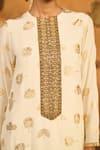 Buy_Masaba_Ivory Crepe, Silk Embroidery, Sequins, Foil Windrose Kurta And Dhoti Pant Set _Online_at_Aza_Fashions