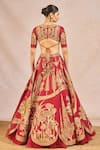 Buy_Masaba_Red Silk, Satin, Organza Mehakasa Paigaam 12 Kalis Bridal Lehenga Set 