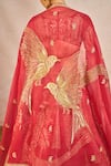 Masaba_Red Silk, Satin, Organza Mehakasa Paigaam 12 Kalis Bridal Lehenga Set _Online