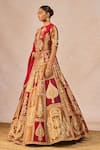 Masaba_Red Tissue, Organza Embroidery, Dil Ke Pass 12 Kalis Bridal Lehenga Set _at_Aza_Fashions