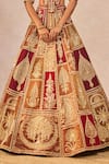 Buy_Masaba_Red Tissue, Organza Embroidery, Zari, Dil Ke Pass 12 Kalis Bridal Lehenga Set 