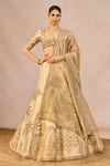 Buy_Masaba_Ivory Tissue, Organza Embroidery, Patchwork, Namkeen 12 Kalis Lehenga Set _at_Aza_Fashions