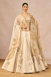 Buy_Masaba_Ivory Tissue, Organza Embroidery, Pehli Kiran 12 Kalis Bridal Lehenga Set _at_Aza_Fashions