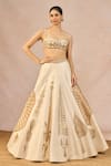 Buy_Masaba_Ivory Tissue, Organza Embroidery, Pehli Kiran 12 Kalis Bridal Lehenga Set 