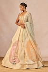 Shop_Masaba_Ivory Silk, Organza Embroidery, Patchwork, Mahek Ti Hui Chandni Lehenga Set _at_Aza_Fashions