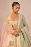 Shop_Masaba_Ivory Silk, Organza Embroidery, Patchwork, Mahek Ti Hui Chandni Lehenga Set _Online_at_Aza_Fashions