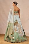 Shop_Masaba_Blue Silk, Organza Embroidery, Pehli Baarish 12 Kalis Bridal Lehenga Set _at_Aza_Fashions