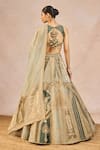 Shop_Masaba_Green Tissue, Organza Embroidery, Jaise Koi Sapna 12 Kalis Lehenga Set _at_Aza_Fashions