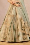 Shop_Masaba_Green Tissue, Organza Embroidery, Jaise Koi Sapna 12 Kalis Lehenga Set _Online_at_Aza_Fashions