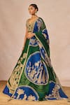 Masaba_Green Silk, Organza Embroidery, Pearls, Mehendi Rachke Bridal Lehenga Set _at_Aza_Fashions