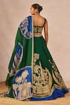 Masaba_Green Silk, Organza Embroidery, Pearls, Mehendi Rachke Bridal Lehenga Set _Online_at_Aza_Fashions