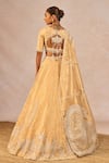 Shop_Masaba_Gold Tissue Embroidery, Sequins, Stones, Beads, Chandni 12 Kalis Lehenga Set _at_Aza_Fashions