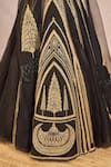 Buy_Masaba_Black Organza, Silk Embroidery, Zari, Aankhon Ka Paigam 12 Kalis Lehenga Set 