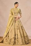 Buy_Masaba_Green Tissue Embroidery, Patchwork, Stones, Khwabon Ki Shehzadi Lehenga Set _at_Aza_Fashions