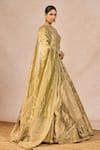 Masaba_Green Tissue Embroidery, Patchwork, Stones, Khwabon Ki Shehzadi Lehenga Set _at_Aza_Fashions