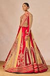 Shop_Masaba_Red Silk Embroidery, Stones, Sequins, Pearls, Garam Masala Jacket Lehenga Set _Online_at_Aza_Fashions