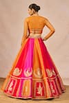 Masaba_Orange Silk, Net, Organza Embroidery, Stones, Patakha 12 Kalis Lehenga Set _at_Aza_Fashions