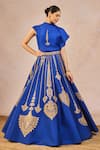 Masaba_Blue Silk, Organza Embroidery, Stones, Zari Dil Jaanta Hai 12 Kalis Lehenga Set _at_Aza_Fashions
