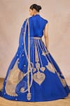 Shop_Masaba_Blue Silk, Organza Embroidery, Stones, Zari Dil Jaanta Hai 12 Kalis Lehenga Set _at_Aza_Fashions