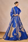 Masaba_Blue Silk, Organza Embroidery, Stones, Zari Dil Jaanta Hai 12 Kalis Lehenga Set _Online
