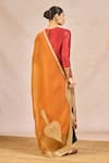 Shop_Masaba_Rust Silk, Organza Embroidery, Patchwork, Zari, Sequins Dil Lubhata Kurta Set _at_Aza_Fashions