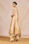 Buy_Masaba_Ivory Silk, Organza Embroidery, Sequins Round Neck Tera Khyaal Anarkali Set 