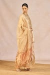 Shop_Masaba_Ivory Silk, Organza Embroidery, Zari, Patchwork Noor Ban Gye Kurta Salwar Set 