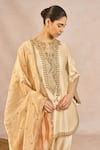 Buy_Masaba_Ivory Silk, Organza Embroidery, Zari, Patchwork Noor Ban Gye Kurta Salwar Set _Online