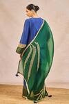 Shop_Masaba_Blue Chanderi, Organza Embroidery, Patchwork, Lace, Dil Jaanta Hai Kurta Set _at_Aza_Fashions