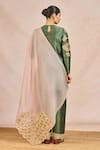 Shop_Masaba_Green Silk, Organza Embroidery, Cut Work Round Neck Jaise Koi Sapna Kurta Set _at_Aza_Fashions