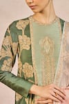 Masaba_Green Silk, Organza Embroidery, Cut Work Round Neck Jaise Koi Sapna Kurta Set _Online